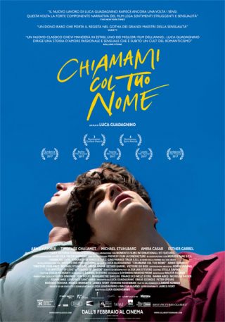 chiamami col tuo nome call me by your name luca guadagnino film da vedere 2017 2018 cinema locandina italiana