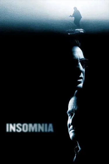Insomnia (2002) poster ufficiale film thriller Christopher Nolan Al Pacino Robin Williams